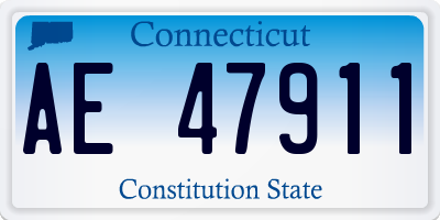 CT license plate AE47911
