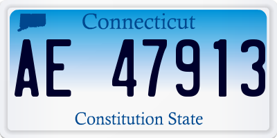 CT license plate AE47913