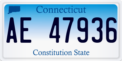 CT license plate AE47936