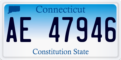 CT license plate AE47946