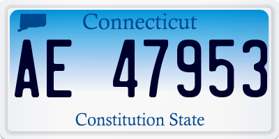 CT license plate AE47953