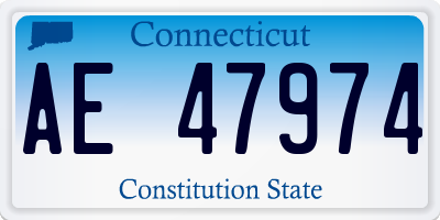 CT license plate AE47974