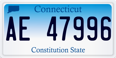 CT license plate AE47996