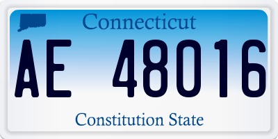 CT license plate AE48016