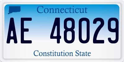CT license plate AE48029