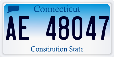 CT license plate AE48047