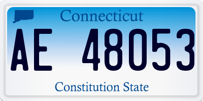 CT license plate AE48053