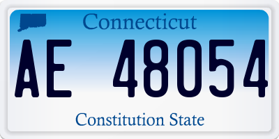 CT license plate AE48054