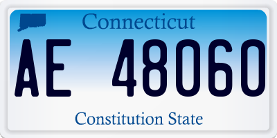 CT license plate AE48060