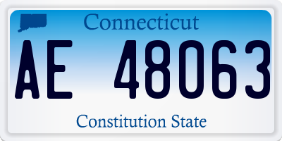 CT license plate AE48063