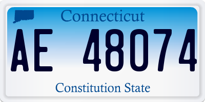 CT license plate AE48074