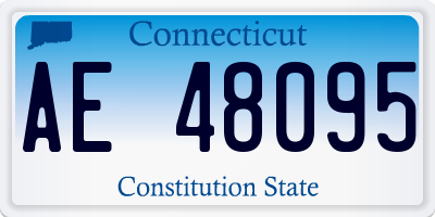 CT license plate AE48095