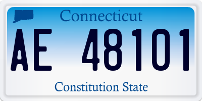 CT license plate AE48101