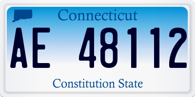 CT license plate AE48112