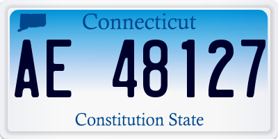 CT license plate AE48127