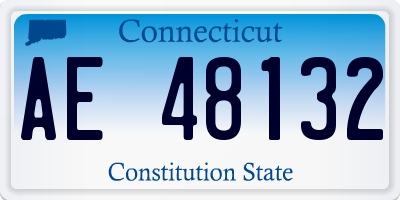 CT license plate AE48132