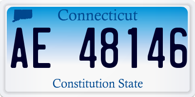 CT license plate AE48146