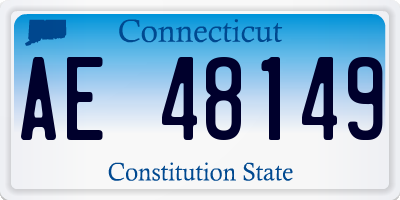 CT license plate AE48149