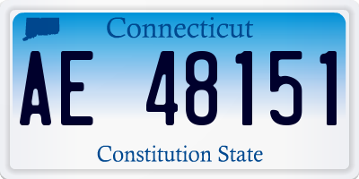 CT license plate AE48151