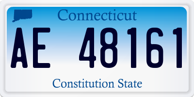 CT license plate AE48161