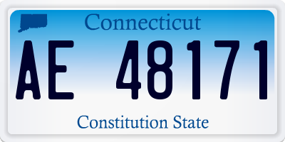 CT license plate AE48171