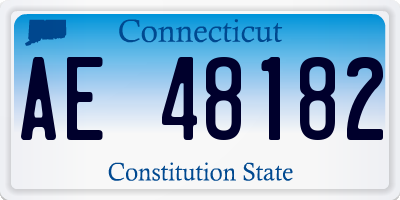 CT license plate AE48182