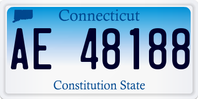 CT license plate AE48188
