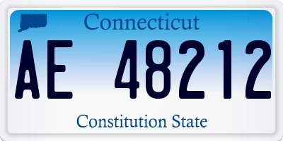 CT license plate AE48212