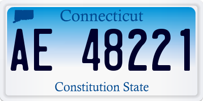 CT license plate AE48221