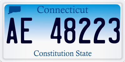 CT license plate AE48223