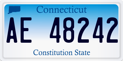 CT license plate AE48242