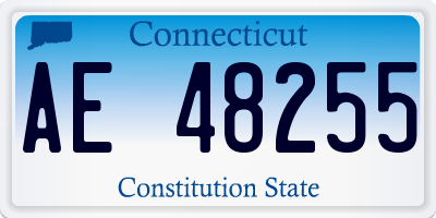 CT license plate AE48255