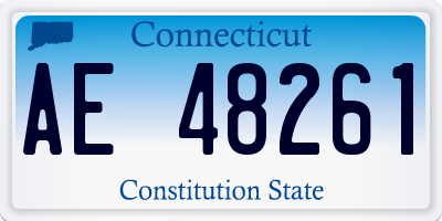 CT license plate AE48261