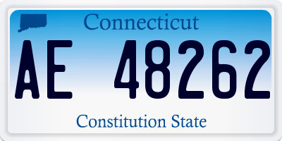 CT license plate AE48262
