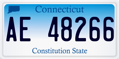 CT license plate AE48266