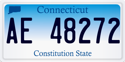 CT license plate AE48272