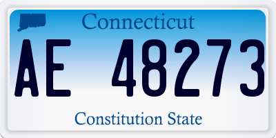 CT license plate AE48273
