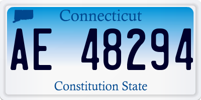 CT license plate AE48294