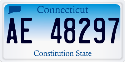 CT license plate AE48297