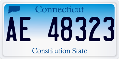 CT license plate AE48323