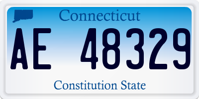 CT license plate AE48329