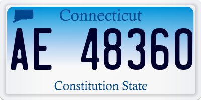 CT license plate AE48360