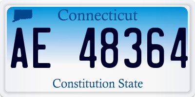 CT license plate AE48364