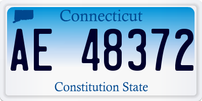 CT license plate AE48372