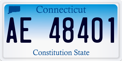 CT license plate AE48401