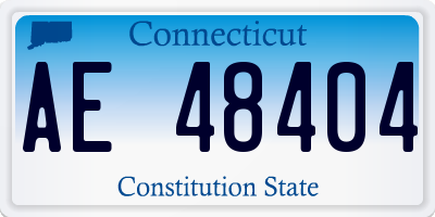 CT license plate AE48404