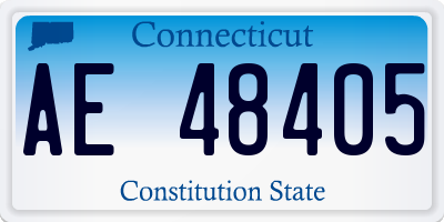 CT license plate AE48405
