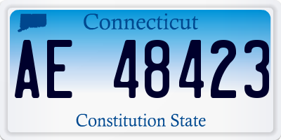 CT license plate AE48423