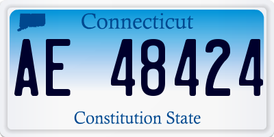 CT license plate AE48424