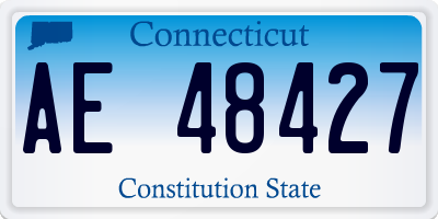 CT license plate AE48427
